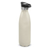 Ecru Push Button Powder Coated Vacuum Bottles
